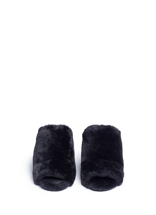 Front View - Click To Enlarge - 3.1 PHILLIP LIM - 'Cube' lambskin shearling mules