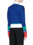 Back View - Click To Enlarge - COMME MOI - Colourblock rib knit cropped cardigan