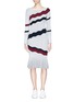 Main View - Click To Enlarge - COMME MOI - Stripe knit dress