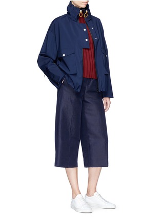 Figure View - Click To Enlarge - COMME MOI - Drawstring zip jacket