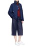Figure View - Click To Enlarge - COMME MOI - Drawstring zip jacket