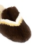 Detail View - Click To Enlarge - JOSHUA SANDERS - Chevron print mink fur slippers