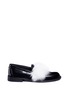 Main View - Click To Enlarge - JOSHUA SANDERS - 'Foxy' fox fur band spazzolato leather loafers
