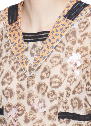 Detail View - Click To Enlarge - COACH - 'Wild Beast' print sequin embroidery dress