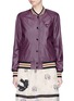 Main View - Click To Enlarge - COACH - Rexy patch lambskin leather varsity jacket