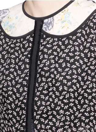 Detail View - Click To Enlarge - COACH - Sequin duck print silk crépon babydoll dress