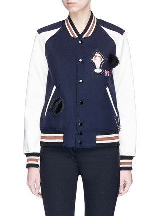 Main View - Click To Enlarge - COACH - Assorted patch varsity jacket