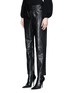 Front View - Click To Enlarge - SAINT LAURENT - Tuxedo belt lambskin leather pants