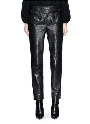 Main View - Click To Enlarge - SAINT LAURENT - Tuxedo belt lambskin leather pants