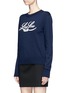 Front View - Click To Enlarge - SAINT LAURENT - 'LouLou' embroidered wool sweater