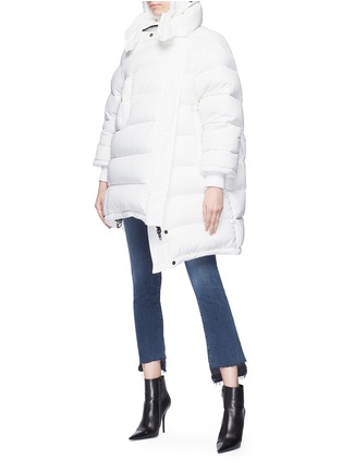 Figure View - Click To Enlarge - BALENCIAGA - Oversized pulled hooded down puffer jacket