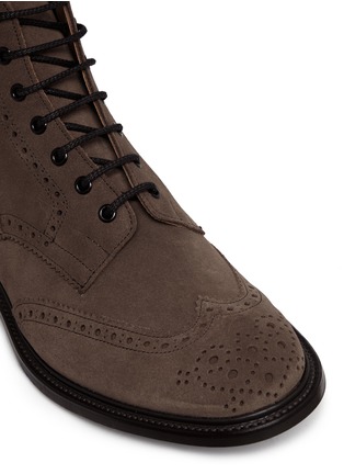 Detail View - Click To Enlarge - TRICKER’S - 'Stow' brogue suede boots