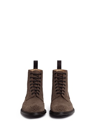 Front View - Click To Enlarge - TRICKER’S - 'Stow' brogue suede boots