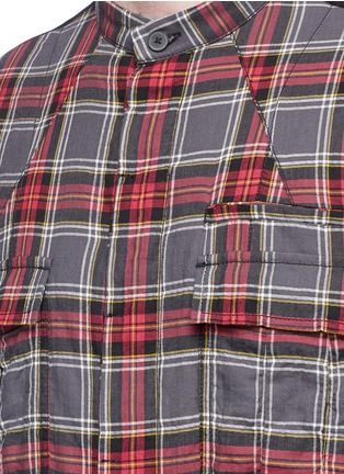 Detail View - Click To Enlarge - HAIDER ACKERMANN - Tartan plaid padded herringbone shirt jacket