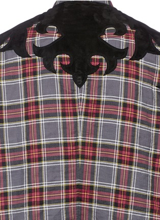 Detail View - Click To Enlarge - HAIDER ACKERMANN - Tartan plaid padded herringbone shirt jacket