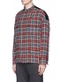 Front View - Click To Enlarge - HAIDER ACKERMANN - Tartan plaid padded herringbone shirt jacket