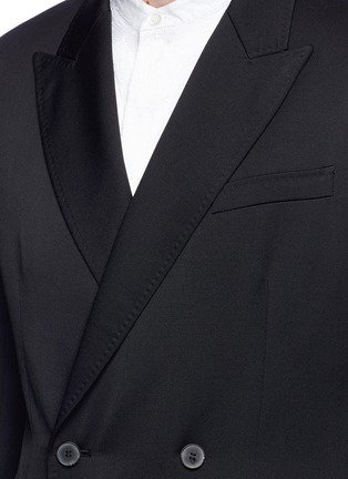 Detail View - Click To Enlarge - HAIDER ACKERMANN - Double breasted virgin wool blazer