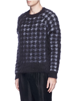 Front View - Click To Enlarge - HAIDER ACKERMANN - Houndstooth jacquard brushed sweater