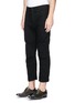 Front View - Click To Enlarge - HAIDER ACKERMANN - Padded knee brushed biker pants