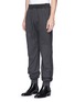 Front View - Click To Enlarge - HAIDER ACKERMANN - Herringbone outseam jogging pants