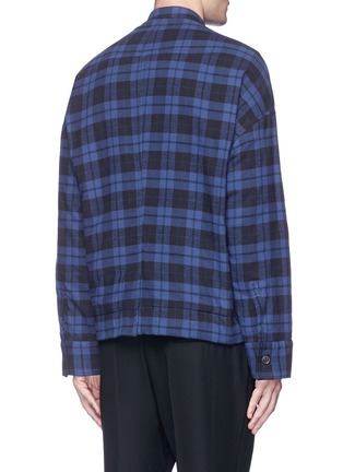 Back View - Click To Enlarge - HAIDER ACKERMANN - Check plaid padded flannel shirt jacket