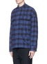 Front View - Click To Enlarge - HAIDER ACKERMANN - Check plaid padded flannel shirt jacket