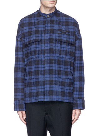 Main View - Click To Enlarge - HAIDER ACKERMANN - Check plaid padded flannel shirt jacket