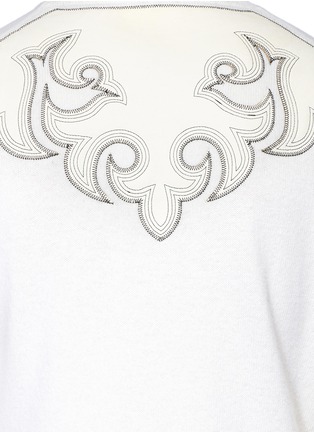 Detail View - Click To Enlarge - HAIDER ACKERMANN - Suede patch wool sweater