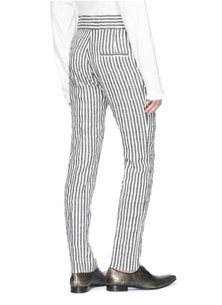 Back View - Click To Enlarge - HAIDER ACKERMANN - Stripe brushed twill pants