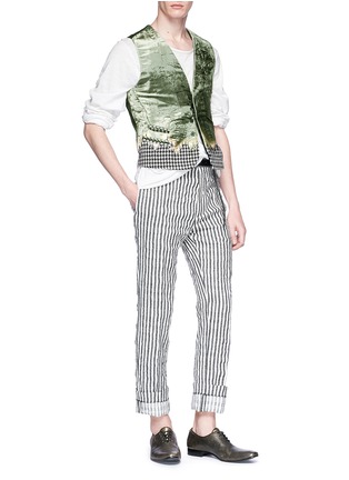 Figure View - Click To Enlarge - HAIDER ACKERMANN - Stripe brushed twill pants