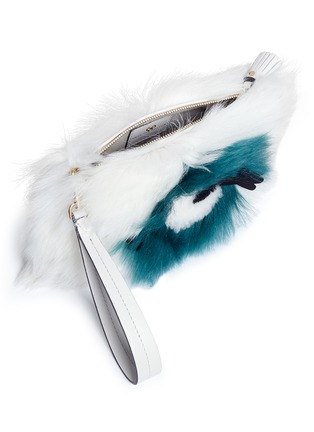 - ANYA HINDMARCH - 'Furry' shearling eye mink fur clutch