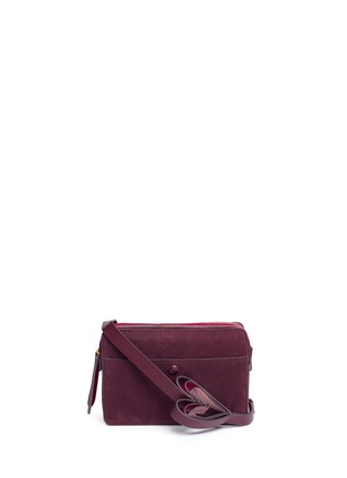 Main View - Click To Enlarge - ANYA HINDMARCH - 'Double Stack' heart strap colourblock leather crossbody bag