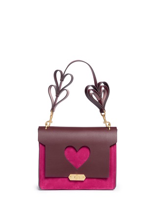 Main View - Click To Enlarge - ANYA HINDMARCH - 'Bathurst' heart strap extra small leather satchel