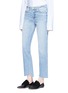 Front View - Click To Enlarge - FRAME - 'Le High Straight' staggered cuff jeans