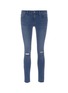 Main View - Click To Enlarge - FRAME - 'Le Skinny de Jeanne' distressed cropped jeans
