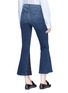 Back View - Click To Enlarge - FRAME - 'Le Crop Flare' cuff gusset jeans