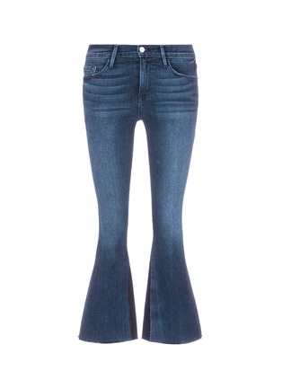 Main View - Click To Enlarge - FRAME - 'Le Crop Flare' cuff gusset jeans