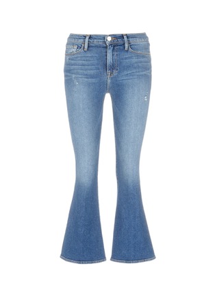 Main View - Click To Enlarge - FRAME - 'Le Crop Flare' distressed jeans