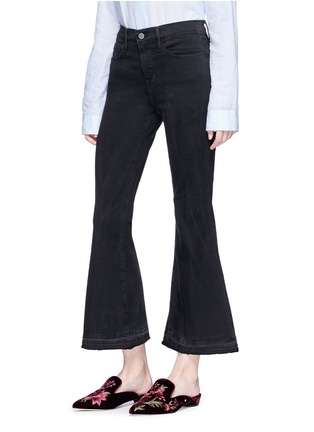 Front View - Click To Enlarge - FRAME - 'Le Crop Bell' letout cuff jeans