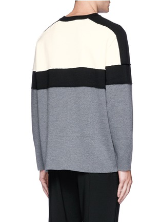 Back View - Click To Enlarge - PORTS 1961 - Colourblock wool sweater