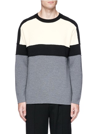 Main View - Click To Enlarge - PORTS 1961 - Colourblock wool sweater