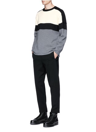 Figure View - Click To Enlarge - PORTS 1961 - Colourblock wool sweater