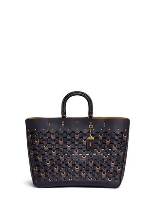 Main View - Click To Enlarge - COACH - 'Rogue' Coach Link glovetanned leather tote