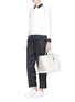 Figure View - Click To Enlarge - COACH - 'Rogue' Coach Link panel glovetanned leather tote