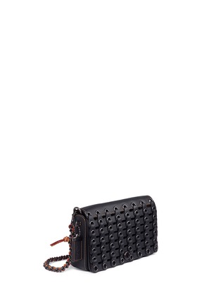 Detail View - Click To Enlarge - COACH - 'Dinky' Coach Link glovetanned leather crossbody bag