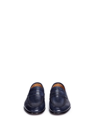 Front View - Click To Enlarge - ROLANDO STURLINI - Vintage effect leather penny loafers