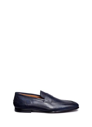 Main View - Click To Enlarge - ROLANDO STURLINI - Vintage effect leather penny loafers