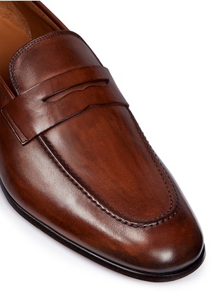 Detail View - Click To Enlarge - ROLANDO STURLINI - Vintage effect leather penny loafers