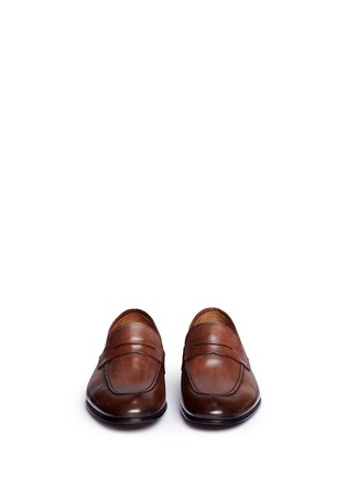 Front View - Click To Enlarge - ROLANDO STURLINI - Vintage effect leather penny loafers