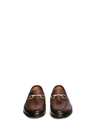Front View - Click To Enlarge - ROLANDO STURLINI - Horsebit vintage effect leather loafers